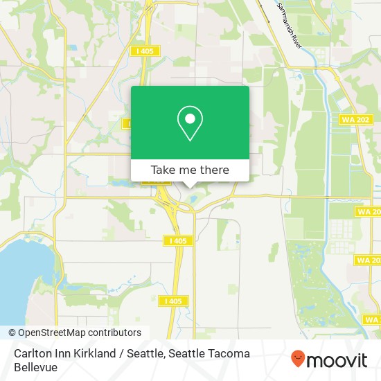 Carlton Inn Kirkland / Seattle map