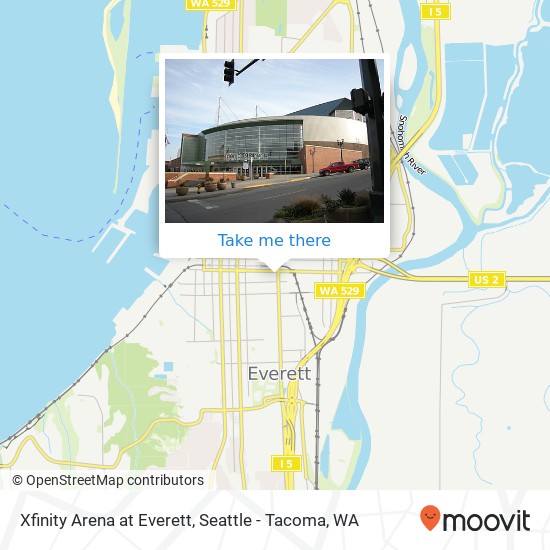 Xfinity Arena at Everett map