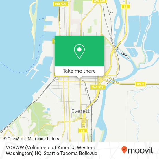 Mapa de VOAWW (Volunteers of America Western Washington) HQ