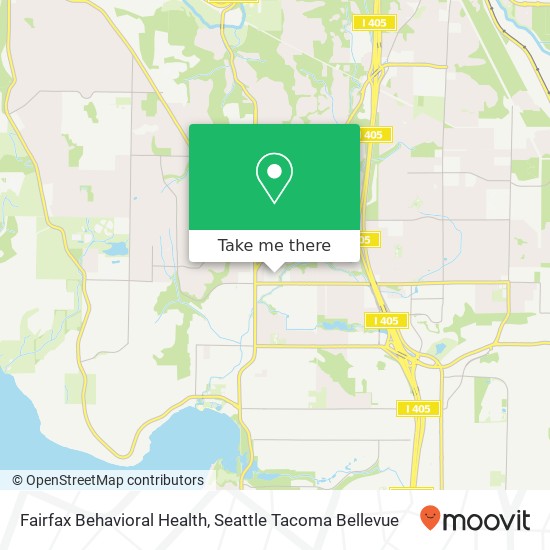 Mapa de Fairfax Behavioral Health
