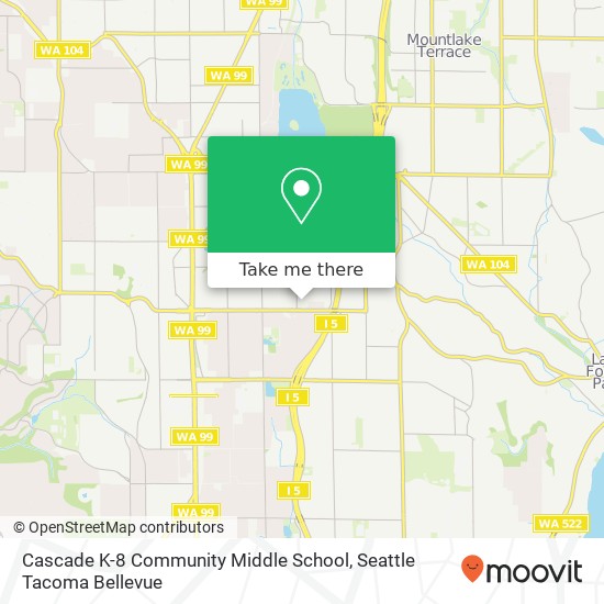 Mapa de Cascade K-8 Community Middle School