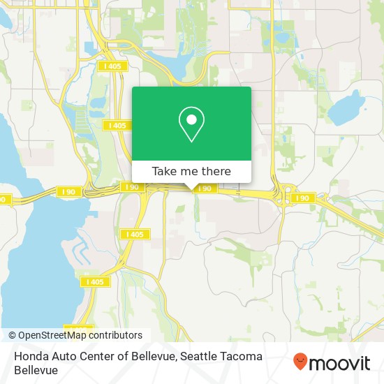 Mapa de Honda Auto Center of Bellevue