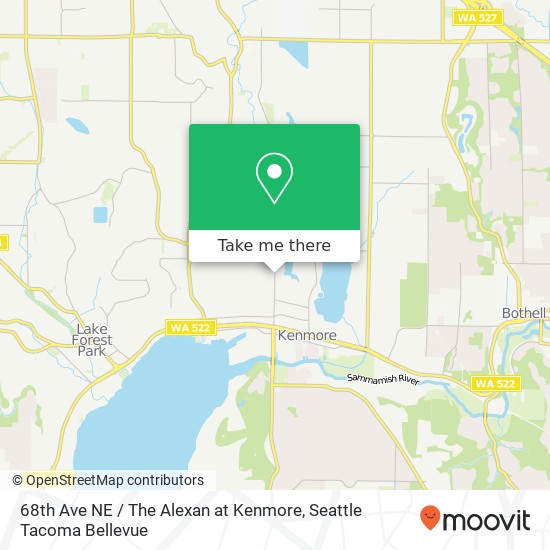 Mapa de 68th Ave NE / The Alexan at Kenmore