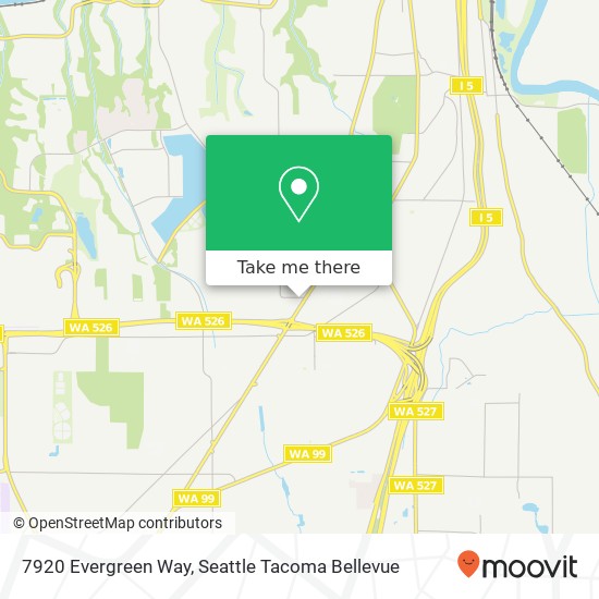 Mapa de 7920 Evergreen Way