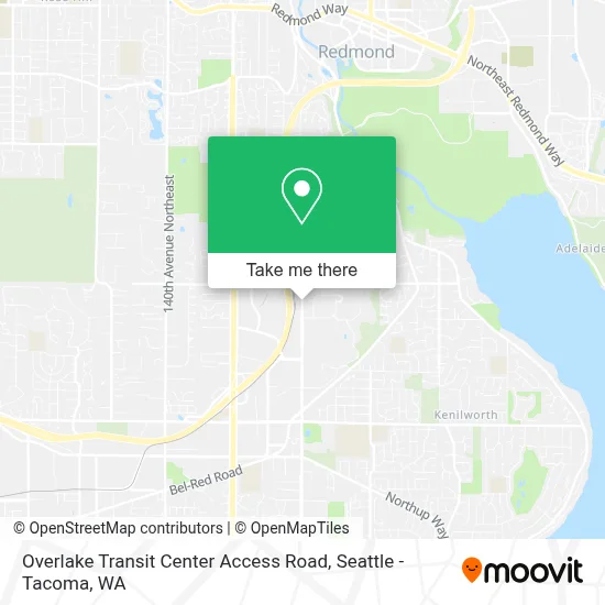 Overlake Transit Center Access Road map