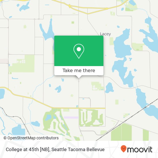 College at 45th [NB] map