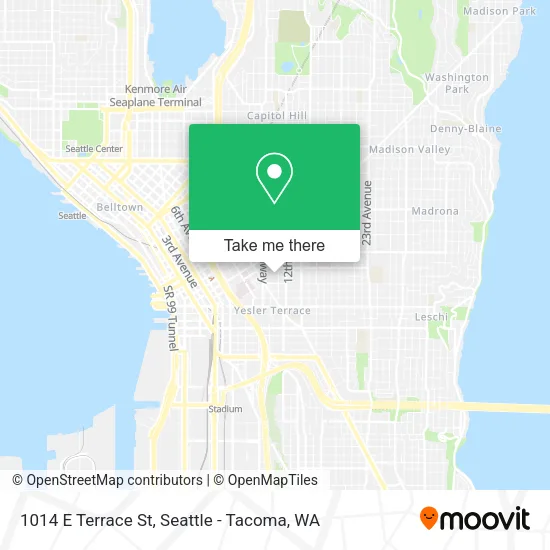 Mapa de 1014 E Terrace St