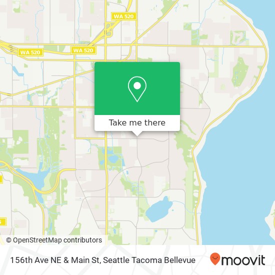 156th Ave NE & Main St map