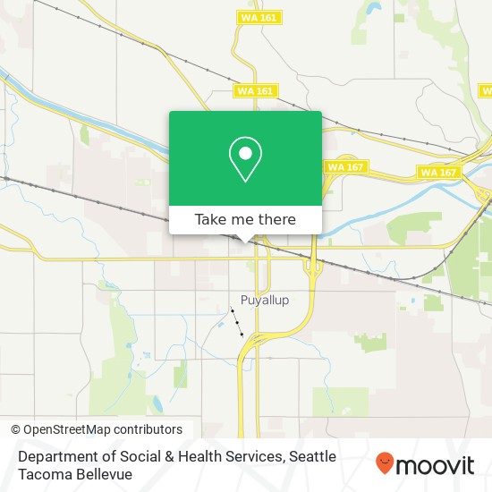 Department of Social & Health Services map