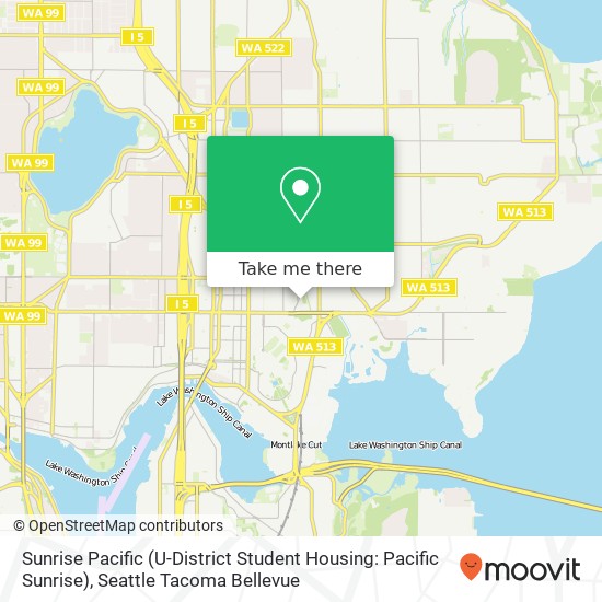 Sunrise Pacific (U-District Student Housing: Pacific Sunrise) map