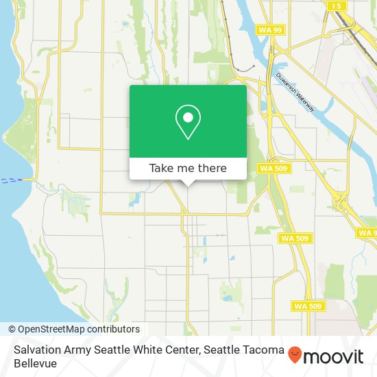 Mapa de Salvation Army Seattle White Center
