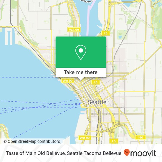 Taste of Main Old Bellevue map