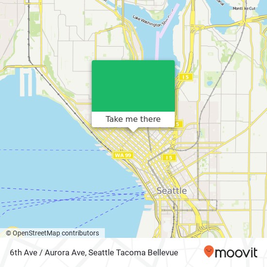 Mapa de 6th Ave / Aurora Ave