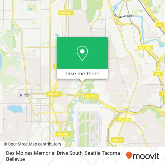 Des Moines Memorial Drive South map