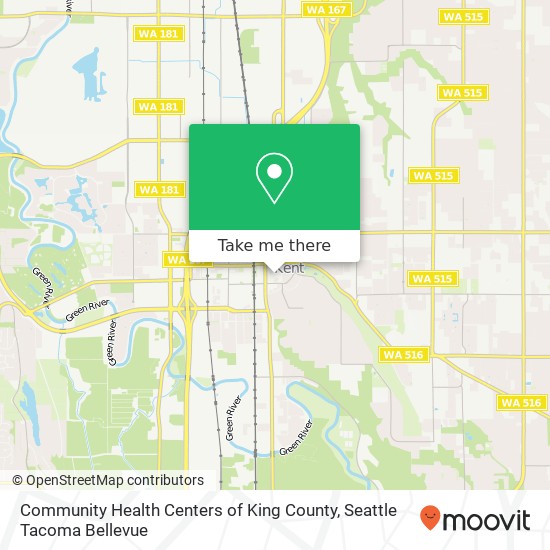 Mapa de Community Health Centers of King County