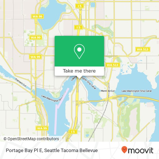 Portage Bay Pl E map