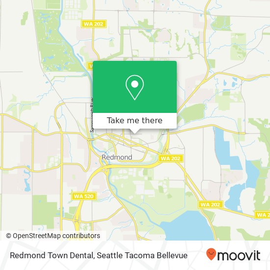 Redmond Town Dental map