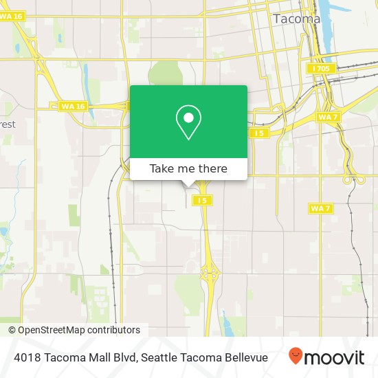 Mapa de 4018 Tacoma Mall Blvd