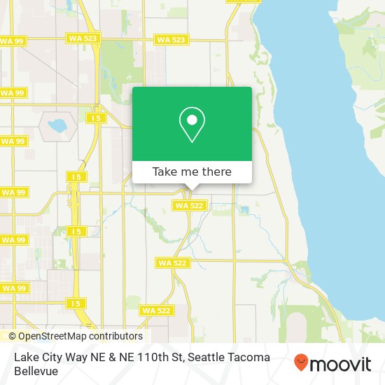 Lake City Way NE & NE 110th St map