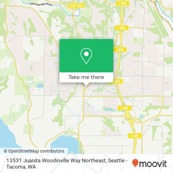 Mapa de 13531 Juanita Woodinville Way Northeast
