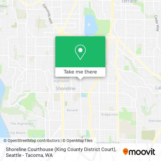 Shoreline Courthouse (King County District Court) map