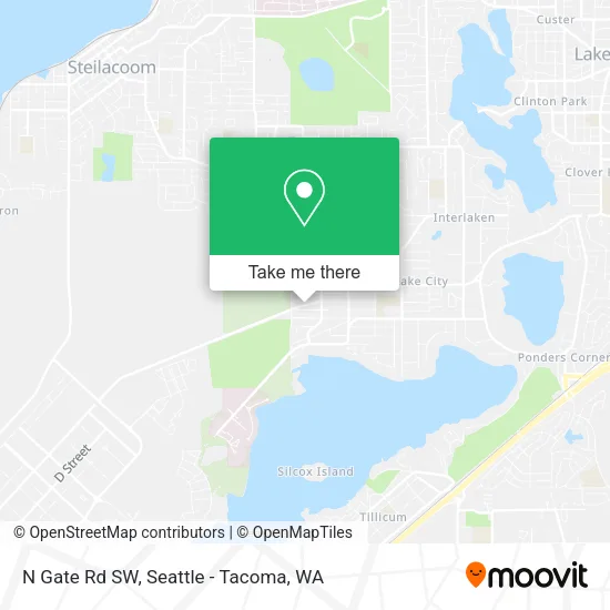 N Gate Rd SW map