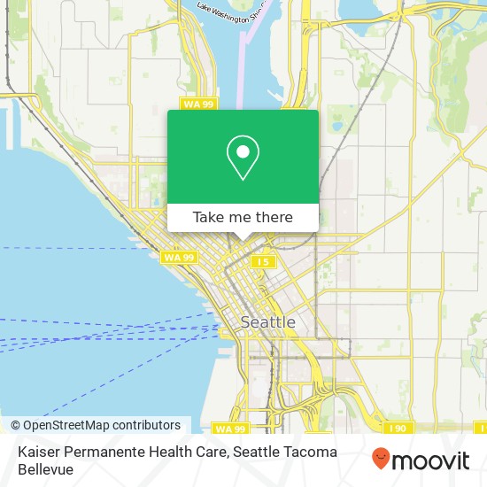 Mapa de Kaiser Permanente Health Care