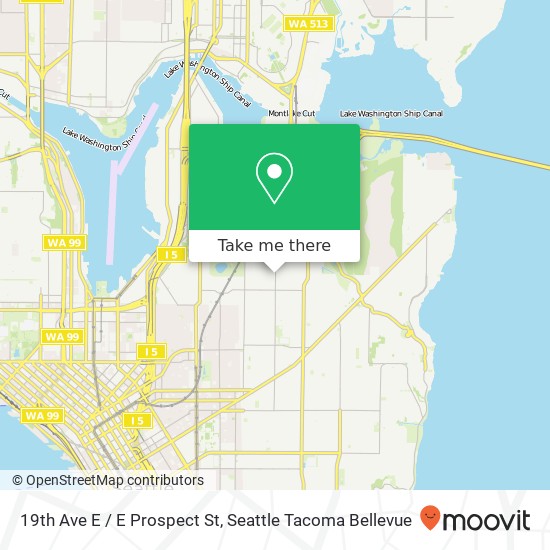 Mapa de 19th Ave E / E Prospect St