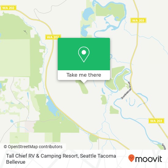 Tall Chief RV & Camping Resort map