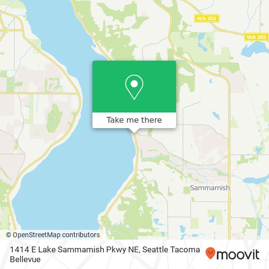 Mapa de 1414 E Lake Sammamish Pkwy NE