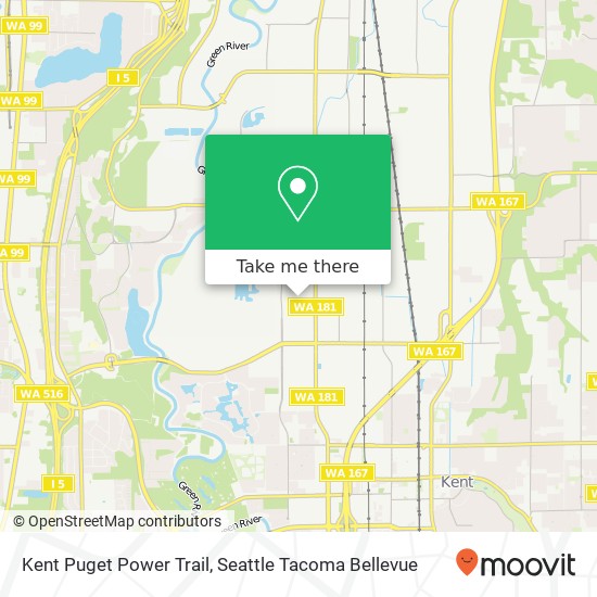 Kent Puget Power Trail map