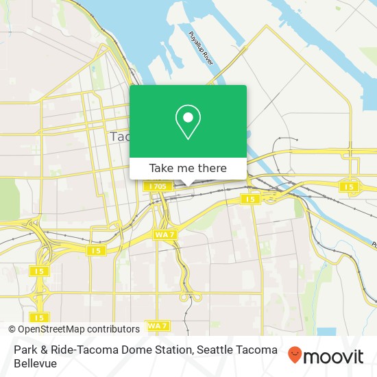 Park & Ride-Tacoma Dome Station map