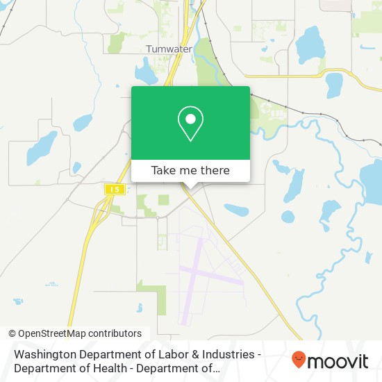 Mapa de Washington Department of Labor & Industries - Department of Health - Department of Transportation
