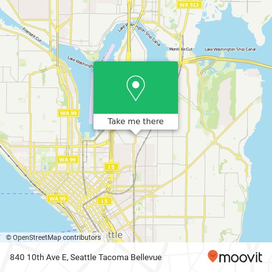 Mapa de 840 10th Ave E