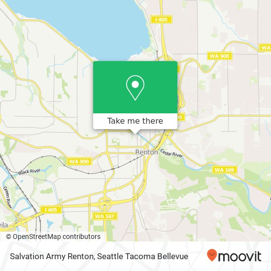 Salvation Army Renton map