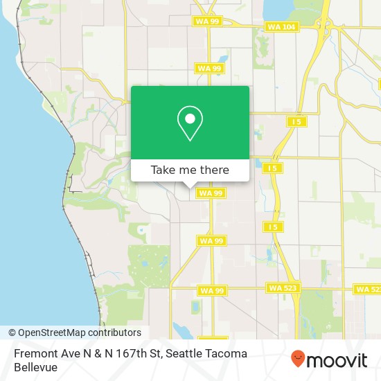 Fremont Ave N & N 167th St map