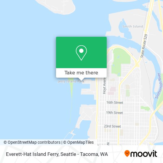 Everett-Hat Island Ferry map
