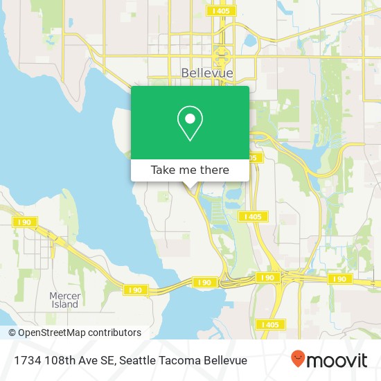 Mapa de 1734 108th Ave SE