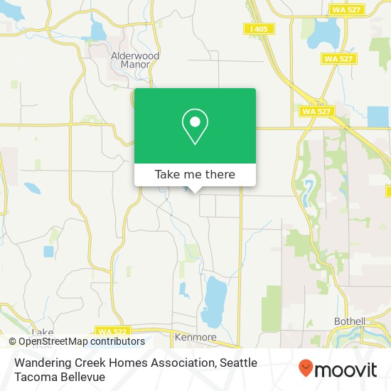 Mapa de Wandering Creek Homes Association