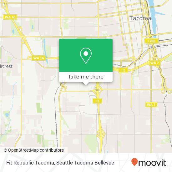 Mapa de Fit Republic Tacoma