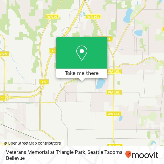 Veterans Memorial at Triangle Park map
