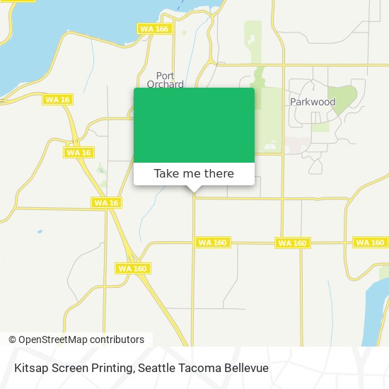 Mapa de Kitsap Screen Printing