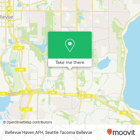 Bellevue Haven AFH map