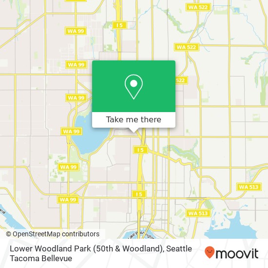 Mapa de Lower Woodland Park (50th & Woodland)