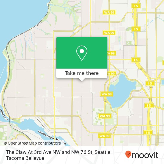 The Claw At 3rd Ave NW and NW 76 St map