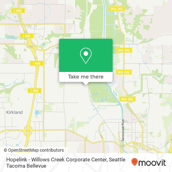 Hopelink - Willows Creek Corporate Center map