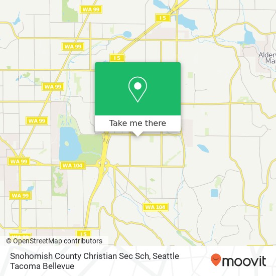 Snohomish County Christian Sec Sch map