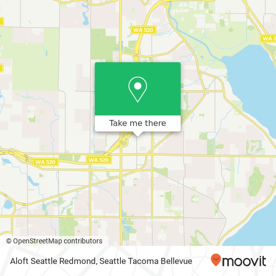 Aloft Seattle Redmond map