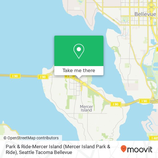 Mapa de Park & Ride-Mercer Island