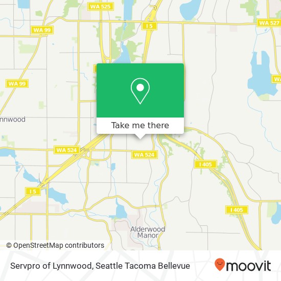 Servpro of Lynnwood map